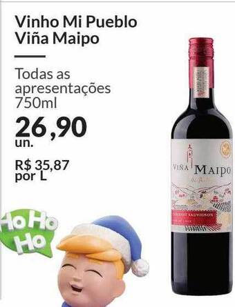 Zaffari Vinho mi pueblo viña maipo oferta