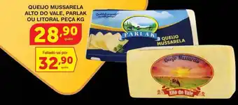 Roldão Queijo mussarela alto do vale parlak ou litoral peça kg oferta