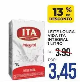 Apoio Mineiro Leite longa vida ita integral 13% de desconto oferta