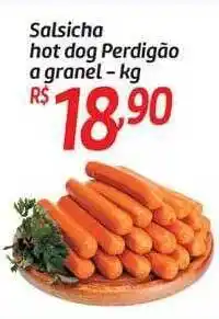 Comper Salsicha hot dog perdigão a granel kg oferta