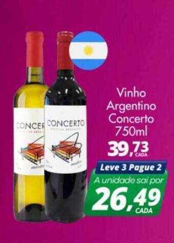 Delta Supermercados Vinho argentino concerto oferta