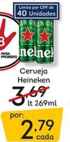 Supermercados Tauste Cerveja heineken oferta