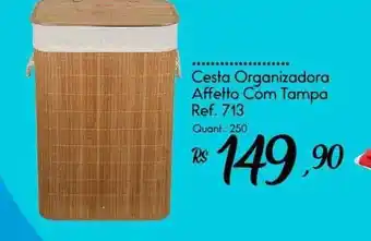 Cesta organizadora affetto com tampa