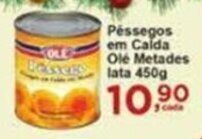 Rossi Supermercado Pessegos em Calda Ole Metades lata 450g oferta