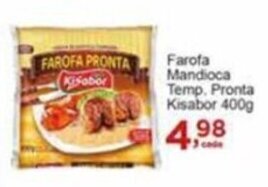Rossi Supermercado Farofa mandioca Temp. Pronta Kisabor 400g oferta