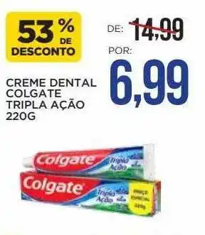 Apoio Mineiro Creme dental colgate tripla ação 53% de desconto oferta