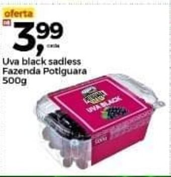 Frangolândia Uva Black Seedless Fazenda Potiguara 500g oferta