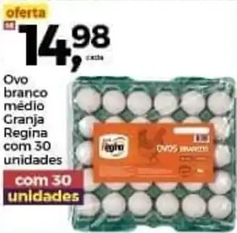Frangolândia Ovo Branco Medio Granja Regina com 30 unidades oferta
