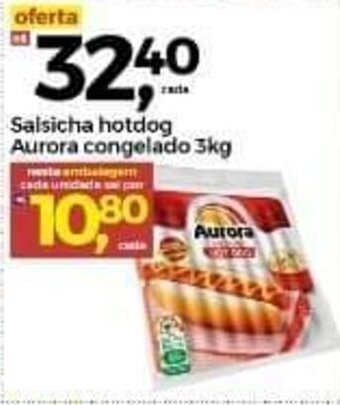 Frangolândia Salsicha Hot Dog Aurora Congelado 3kg oferta
