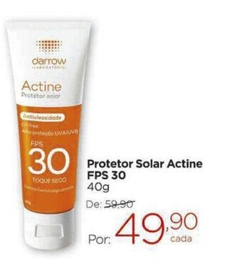 Carrefour Protetor Solar Actine FPS 30 40g oferta