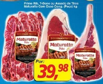 Supermercados Guanabara Prime Rib, Tbone ou Assado de Tiras Maturattta com Osso cong 1kg oferta