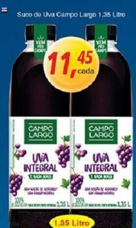 Supermercados Guanabara Suco de Uva Campo Largo 1.35L oferta