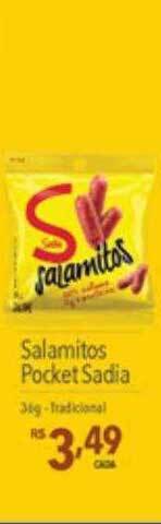 Supermercados Condor Salamitos pocket sadia oferta