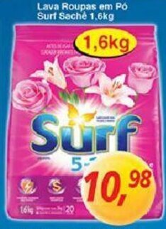 Supermercados Guanabara Lava Roupas em po Surf sache 1.6kg oferta