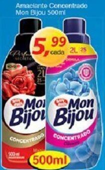 Supermercados Guanabara Amaciante Concentrado Mon Bijou 500ml oferta