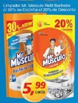 Supermercados Guanabara Limpador Mr.Musculo Refil Banheiro c/ 30% ou Cozinha c/ 20% de Desconto oferta