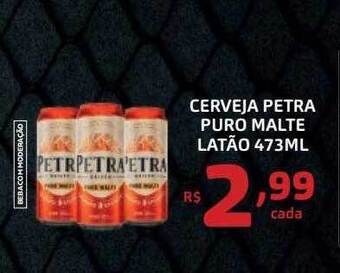 Bahamas Supermercados Cerveja petra puro malte latão oferta