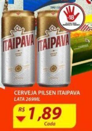 Assaí Atacadista Cerveja pilsen Itaipava lata 269ml oferta
