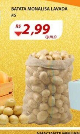 Assaí Atacadista Batata Monalisa Lavada 1kg oferta