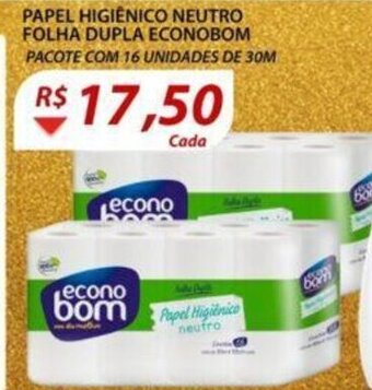 Assaí Atacadista Papel Higiénico Neutro Folha Dupla Econobom oferta