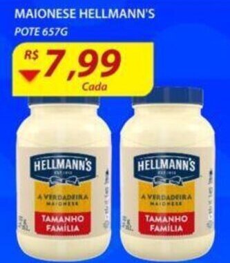 Assaí Atacadista Maionese Hellmann's 657g oferta