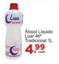 Rossi Supermercado Alcool Liquido Luar 46 trad. 1L oferta