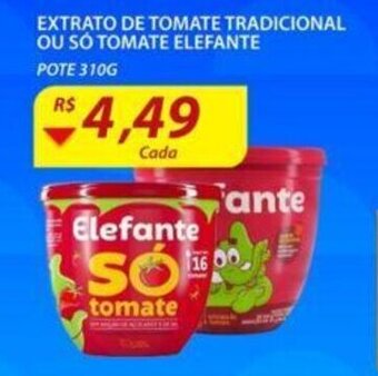 Assaí Atacadista extrato De tomate Tradicional ou So Tomate Elefante 310g oferta