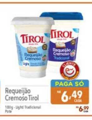 Supermercados Condor Requeijão cremoso tirol oferta
