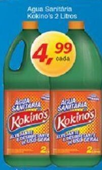 Supermercados Guanabara Agua Sanitaria Kokino's 2L oferta