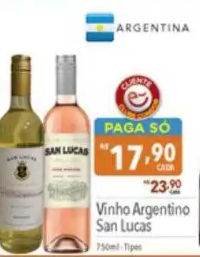 Supermercados Condor Vinho argentino san lucas oferta