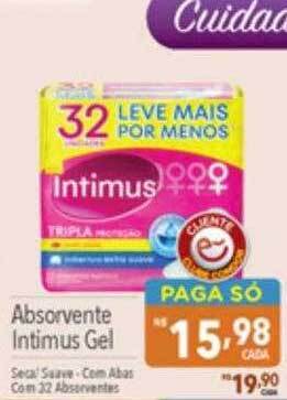 Supermercados Condor Absorvente intimus gel oferta