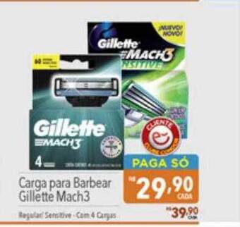 Carga para barbear gillette mach3