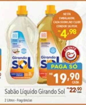 Supermercados Condor Sabão liquido girando sol oferta