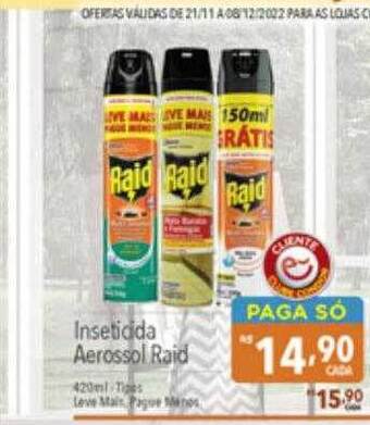 Supermercados Condor Inseticida aerossol raid oferta