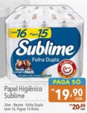 Supermercados Condor Papel higiênico sublime oferta