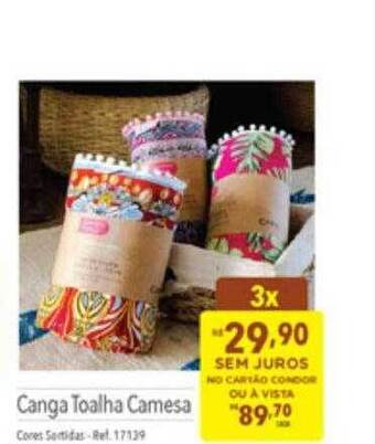 Supermercados Condor Canga toalha camesa oferta