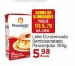 Rossi Supermercado Leite Condensado Semidesnatado Piracanjuba 395g oferta