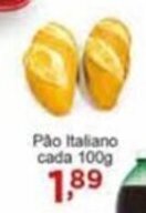 Rossi Supermercado Pao Italiano cada 100g oferta