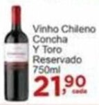 Rossi Supermercado Vinho Chileno Concha Y Toro Reservado 750ml oferta