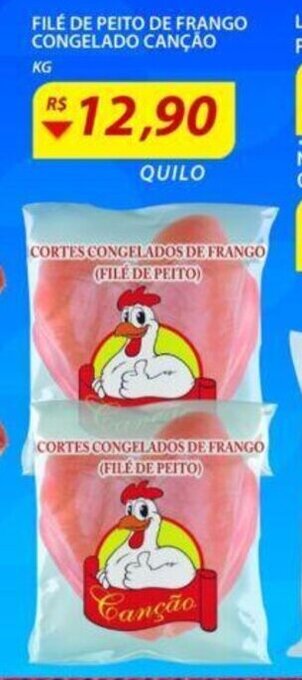 Assaí Atacadista File de Peito de Frango Congelado Cancao oferta