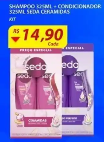 Assaí Atacadista Shampoo 325ml + Condicionador 325ml Seda Ceramidas oferta