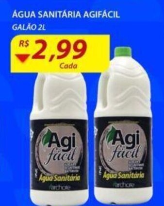 Assaí Atacadista Agua Sanitaria Agifacil 2L oferta