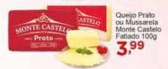 Queijo Prato ou Mussarela Monte Castelo Fatiado 100g