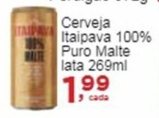 Rossi Supermercado Cerveja Itaipava 100% puro malte lata 269ml oferta
