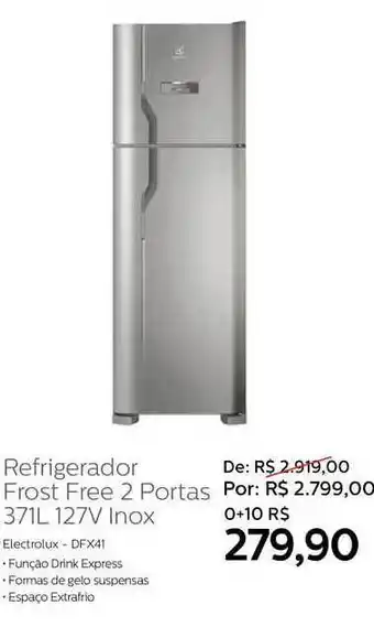 Grupo Formosa Refrigerador Frost Free 2 Portas 371l 127v Inox oferta