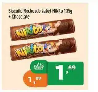 Supermercados Pague Menos Biscoito Recheado Zabet Nikito 135g oferta