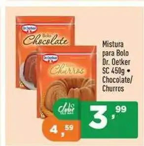 Supermercados Pague Menos Mistura Para Bolo Dr. Oetker Sc 450g Chocolate Churros oferta