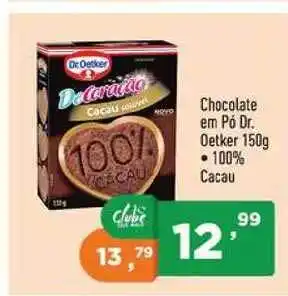 Supermercados Pague Menos Chocolate Em Pó Dr. Oetker 150g 100% Cacau oferta