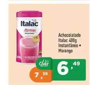 Supermercados Pague Menos Achocolatado Italac 400g Instantâneo Morango oferta