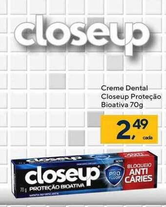 Coop Creme dental closeup proteção bioativa oferta